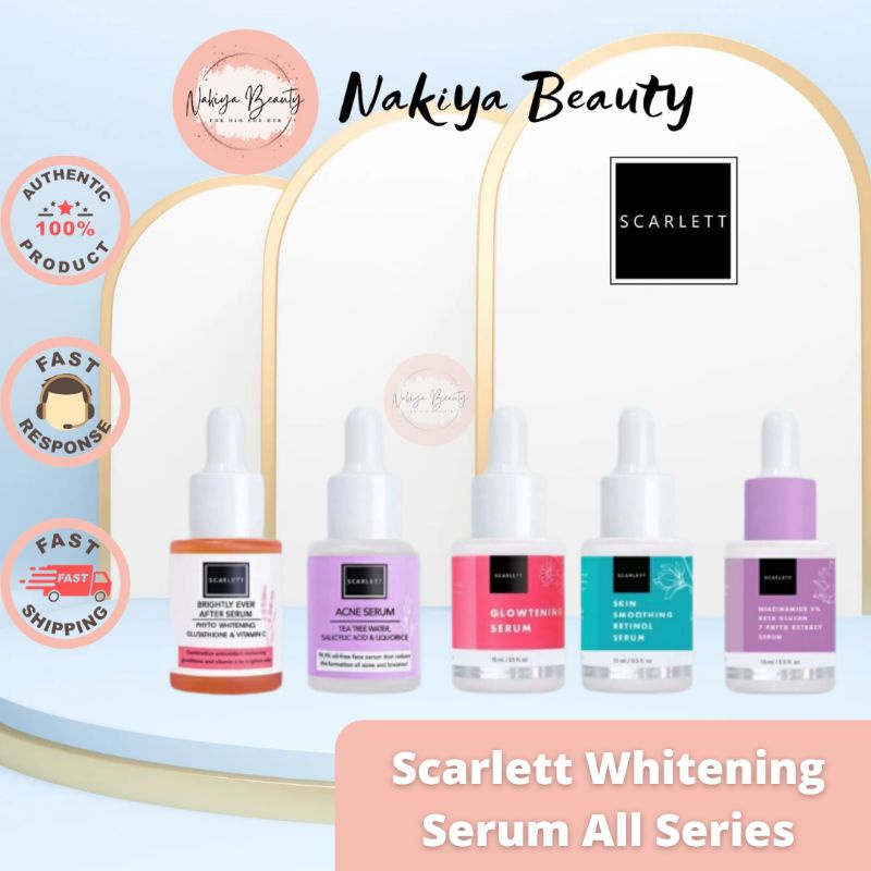 Scarlett Whitening Serum | Cream | Mini Series Serum | Scarlett Serum | Acne Serum| Serum Brightly |