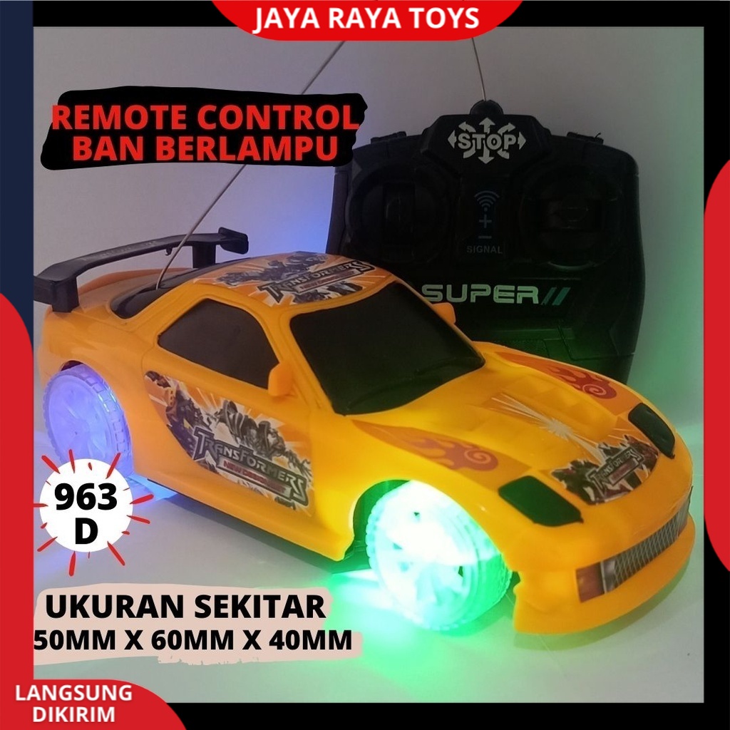 Mobil Remot control Ban Nyala Berlampu RC Sport car Sedan Super Speed