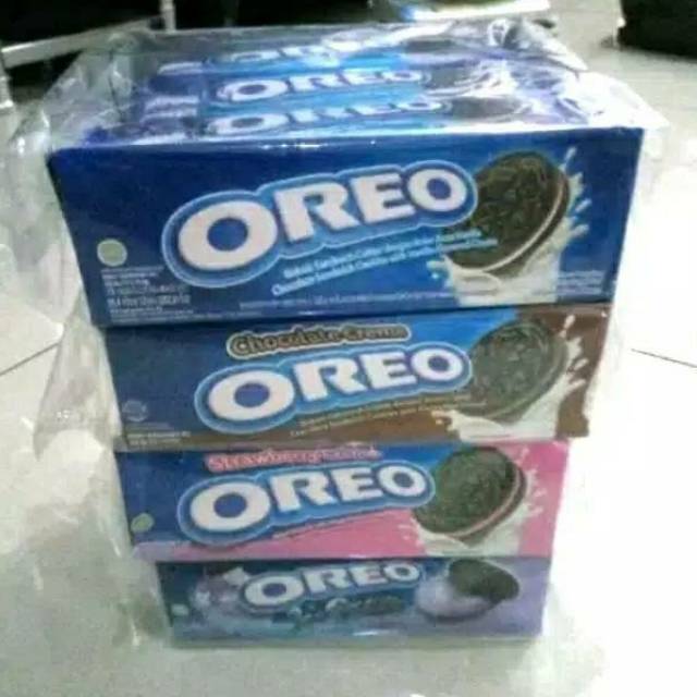 

OREO BISKUIT KRIM VANILLA / Strawberry / Coklat / Ice Cream (1BOX ISI 12)