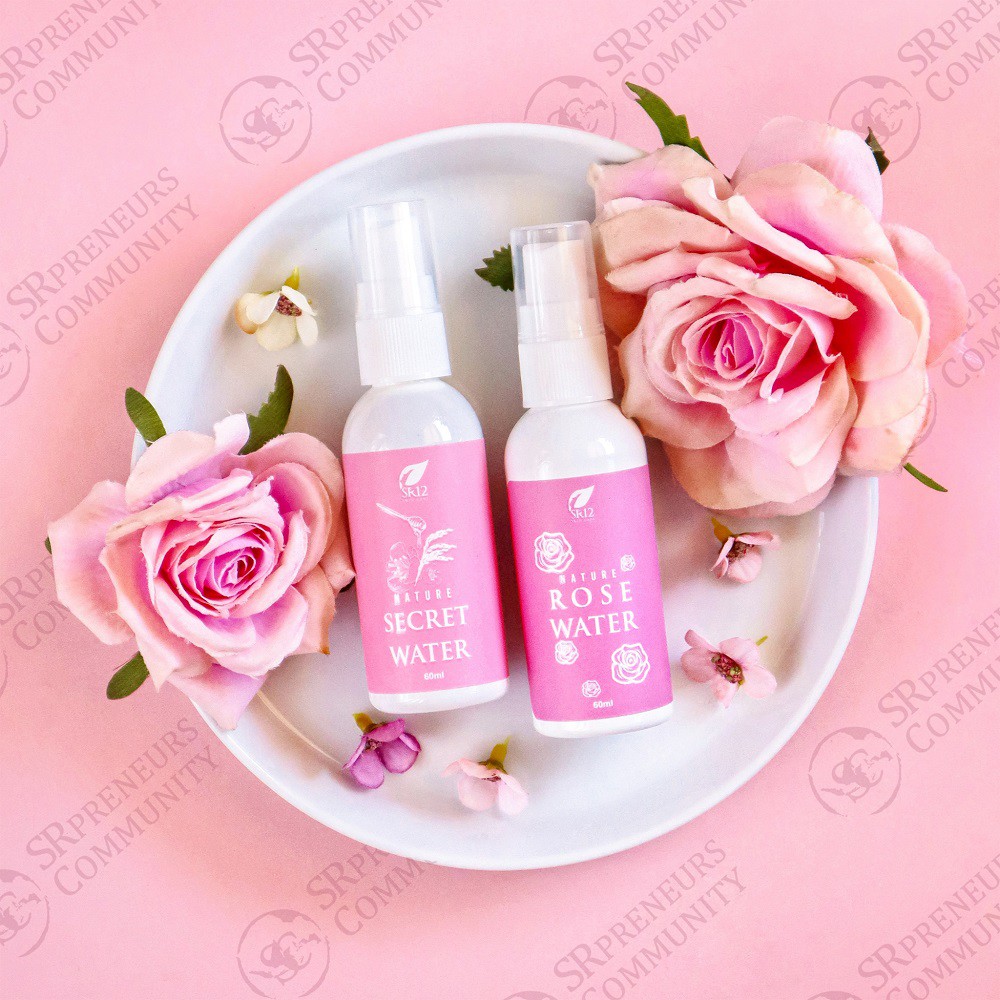 NATURE ROSE WATER SR12 / MELEMBABKAN KULIT WAJAH / MEMBANTU MAKE UP TAHAN LAMA / MENYEGARKAN KULIT