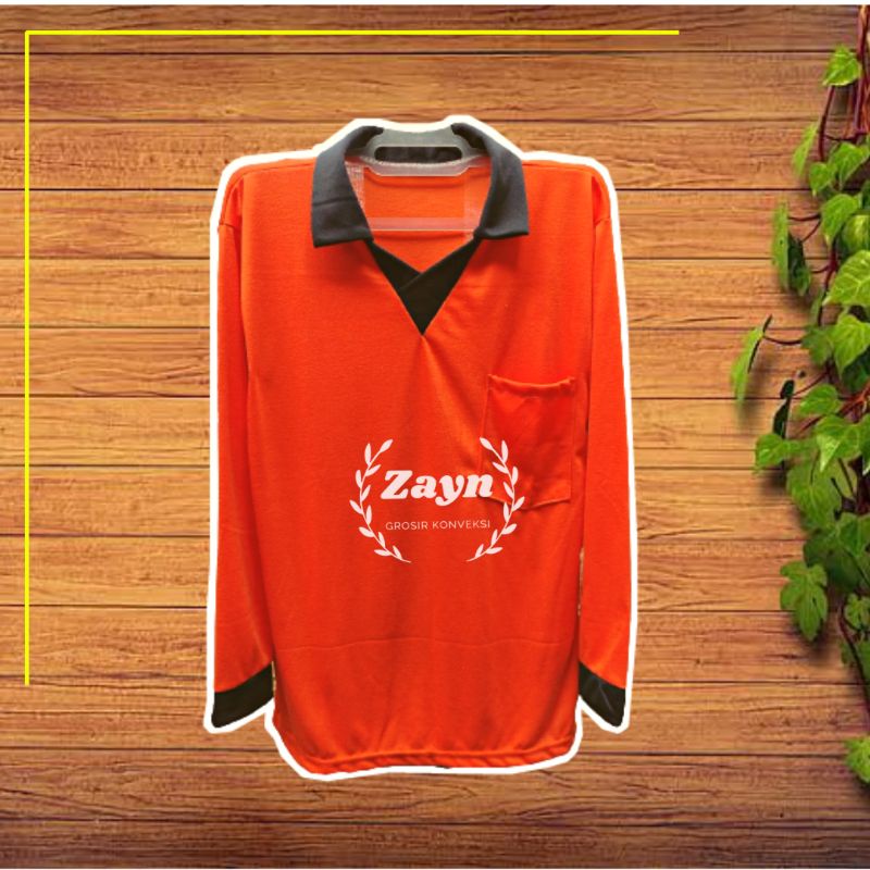 Baju kerja kaos Tani lengan panjang kerah kaos basahan sawah petani proyek lapangan murah sawah