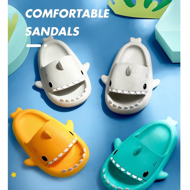 BOSJKT0073 Sandal Baby Shark Sandal Hiu Sendal Anak Lucu