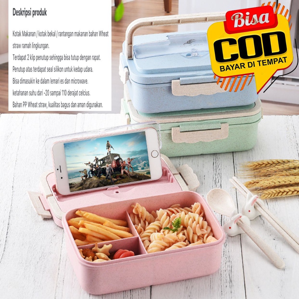 Portable Lunch Box - kotak bekal makanan - kotak bento makan