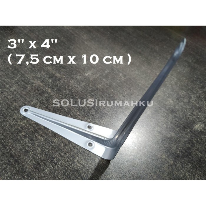Siku Rak 3" x 4" atau 7-5 cm x 10 cm Besi Siku Penyangga Tahanan Rak SRNew1963