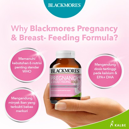 BLACKMORES Pregnancy And &amp; Breastfeeding GOLD  isi 120 Kapsul - BPOM KALBE (KEMASAN DAN FORMULA BARU) sudah ada Logo MUI