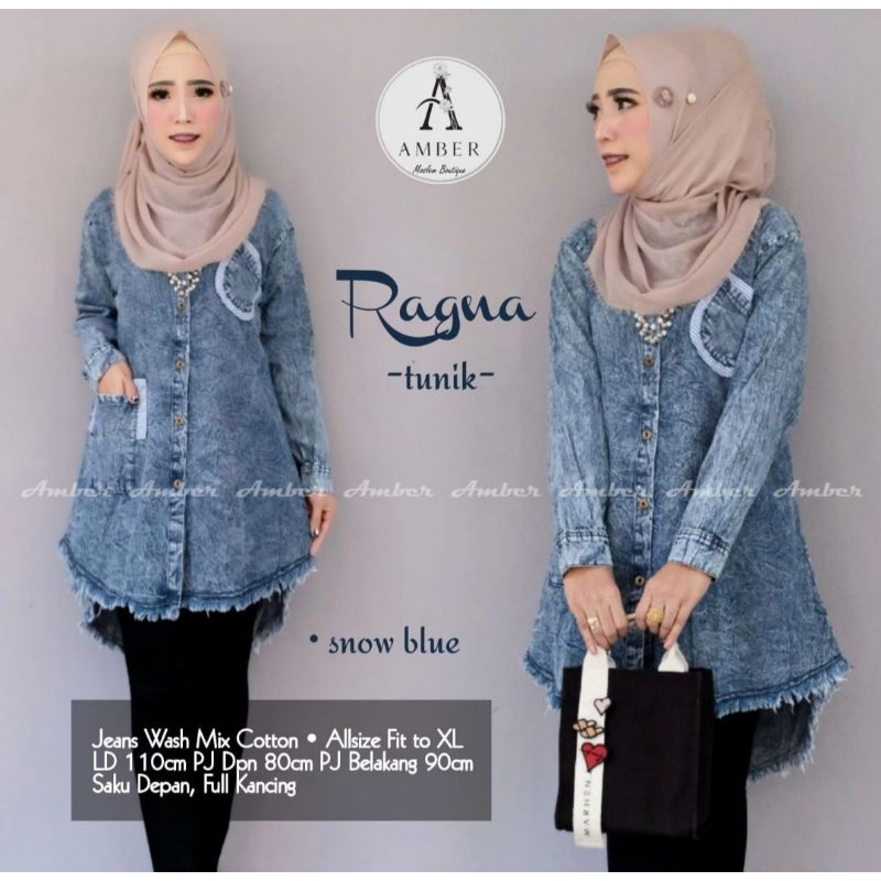 ATASAN JEANS WANITA 2022  MODERN  BAJU JEANS PEREMPUAN KEKINIAN TUNIK  DEWASA   TERMURAH TERBARU LEN