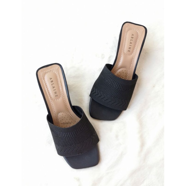 Arlaine- Gisela Sandal Heels Wanita / Sandal Rajut Wanita