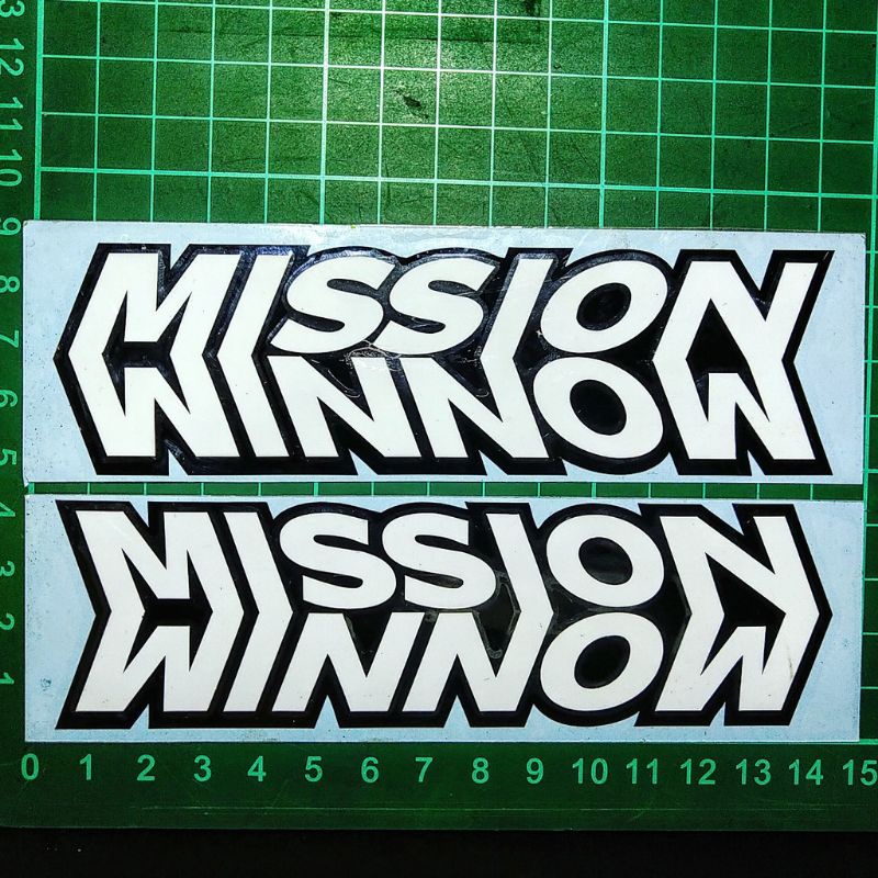 Stiker MISSION WINNOW // Cutting Stiker MISSION WINNOW ( 1 set / kanan kiri )