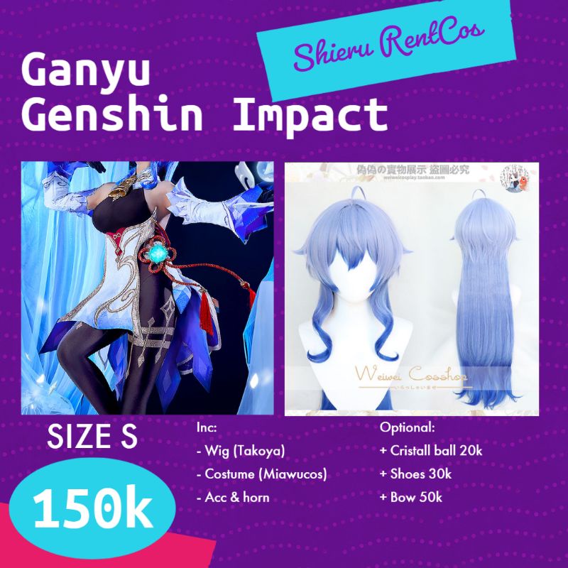 [RENTAL COSPLAY] (BACA DESKRIPSI) Ganyu - Genshin Impact