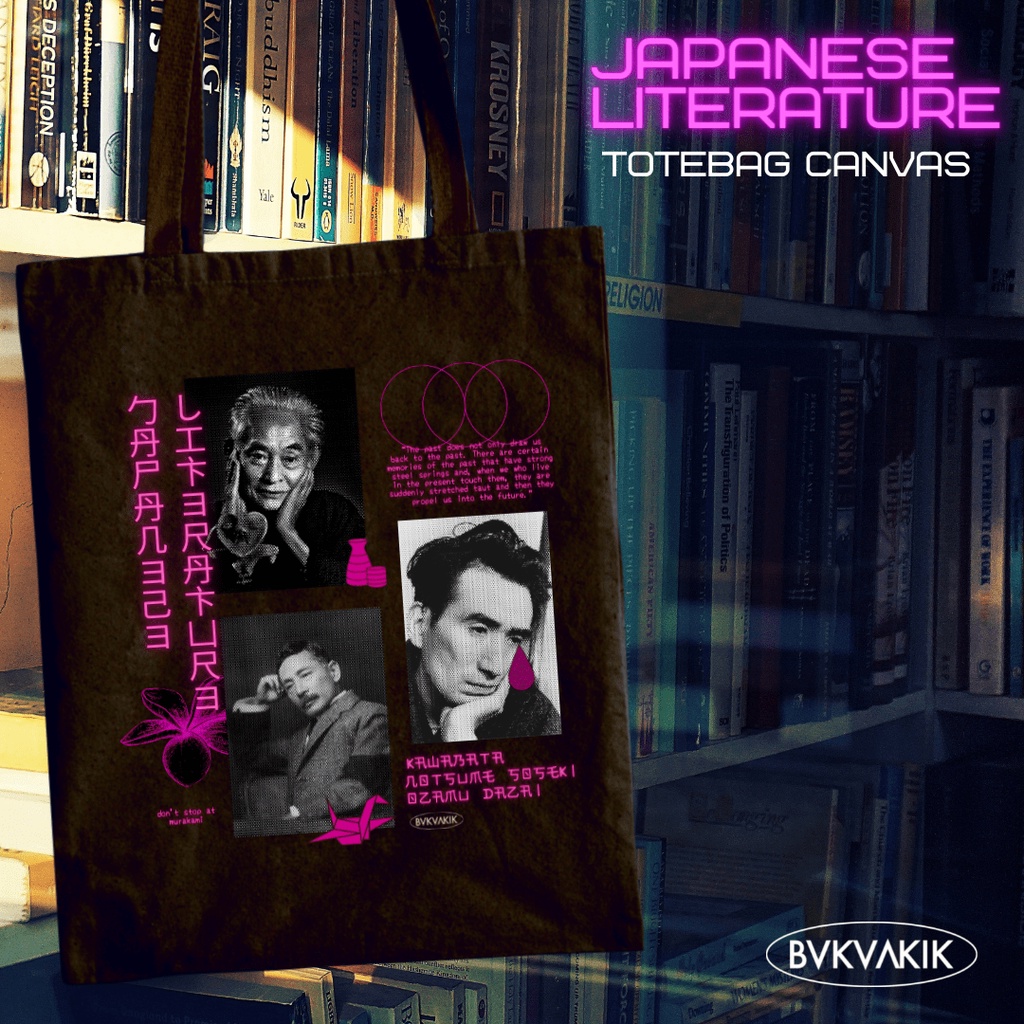 Tote Bag Japanese Literature - Dazai Kawabata Soseki