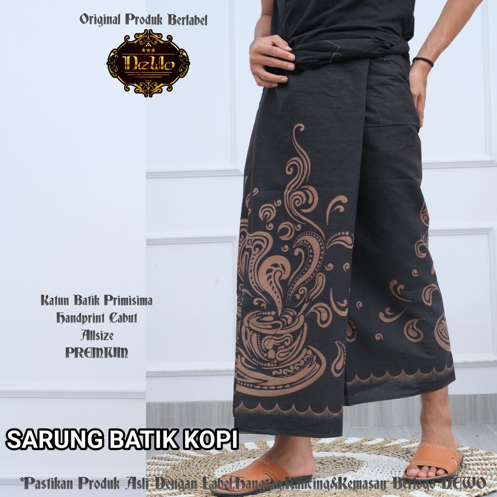 SARUNG BATIK KOPI SARUNG BATIK PRIA SOLO MODERN PREMIUM KATUN HALUS DEWO 110.000