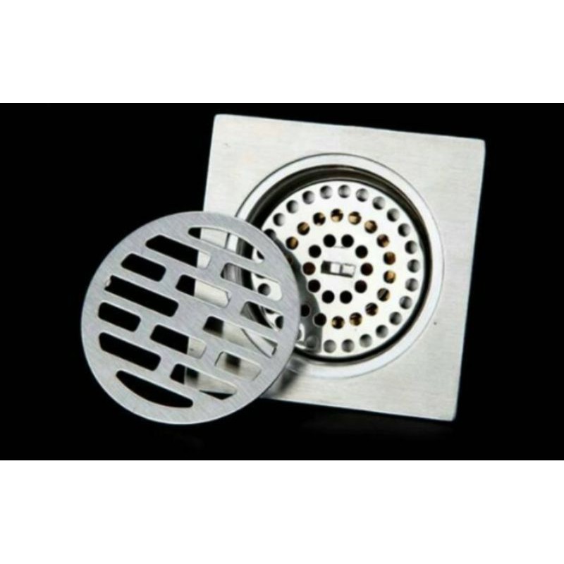 SARINGAN GOT ANTI BAU - FLOOR DRAIN KAMAR MANDI STAINLES STEEL KUNINGAN