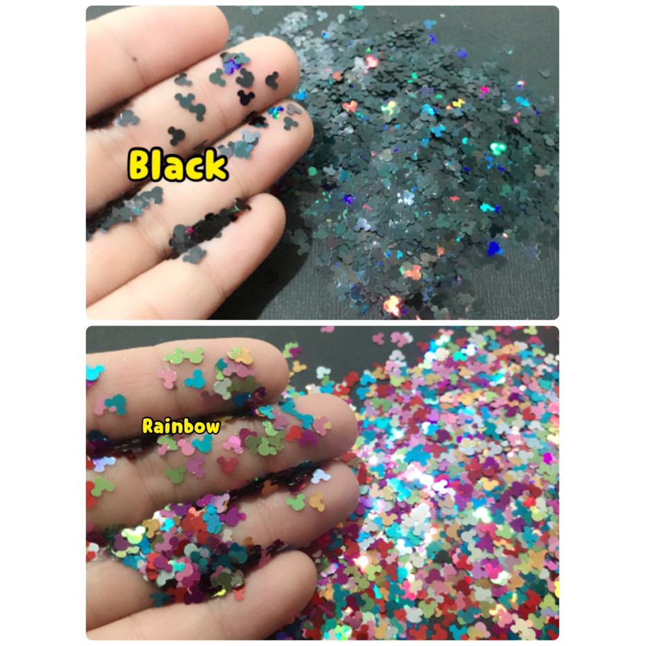 Glitter nail art make up scrapbooking mickey glitter sprinkle