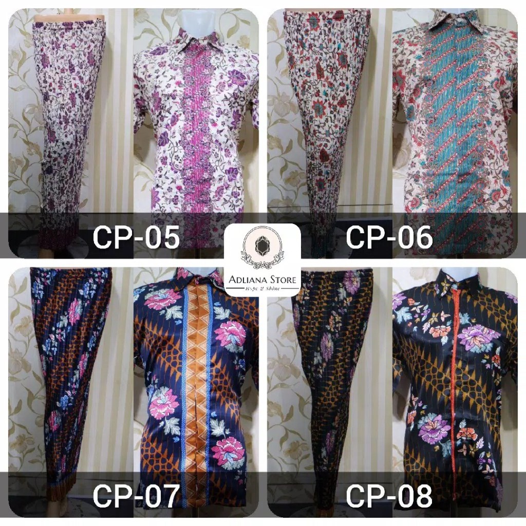 STELAN BATIK KOUPLE  MIX ROK PLISKET - BATIK OUTFIT PESTA - BATIK MODERN - BAJU OOTD COUPLE MODERN