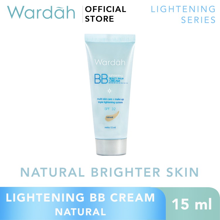 Wardah Lightening BB Cream  15 ml - SPF 32 PA+++, Licorice Extract dan Vitamin B3  - BISA COD