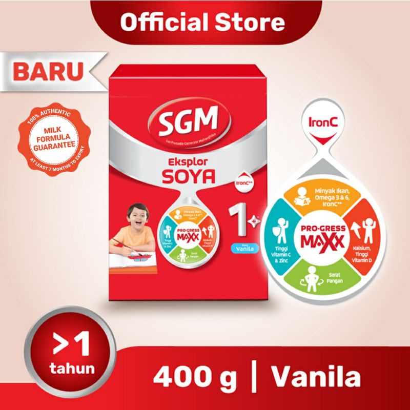 Sgm Soya 1+ Eksplore Pro-Gressmaxx Vanilla 400 gram