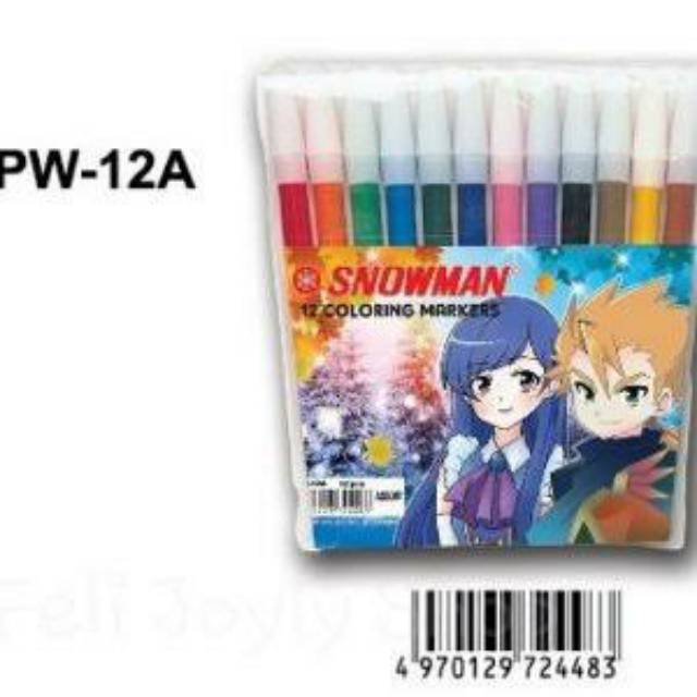 

Spidol snowman set 12clr/24clr