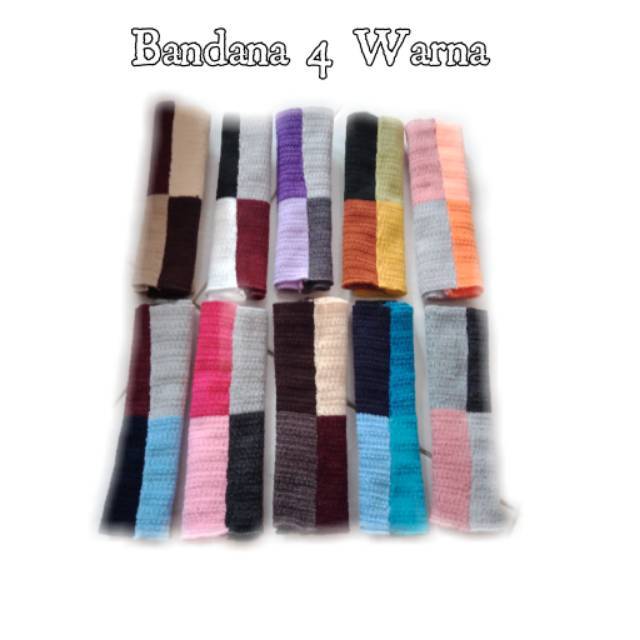 Bandana Rajut 4 Warna | Bandana Zigzag | Inner Bandana