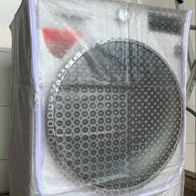 Cover mesin cuci polkadot front load LG,sharp,samsung 7kg