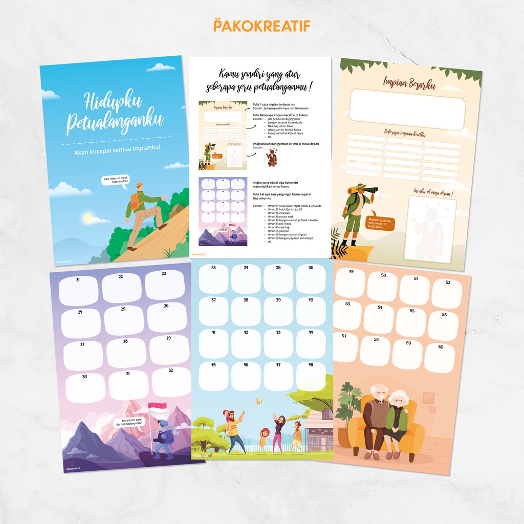 

Perencana Impian. Life Planner Kit. Inspirasi Harian untuk Mengatasi Quarter Life Crisis dan Merencanakan Masa Depan dengan Sempurna