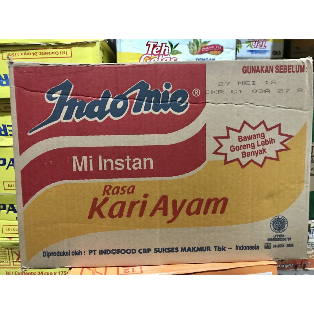 

PROMO INDOMIE KARI AYAM 1 DUS / 40 BUNGKUS / BKS / PCS / MI MIE INSTAN TERMURAH