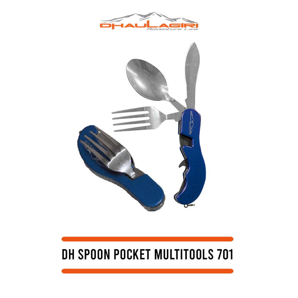 Sendok Garpu DH 701 Pocket Spoon Set Multifungsi Dhaulagiri Camping Outdoor