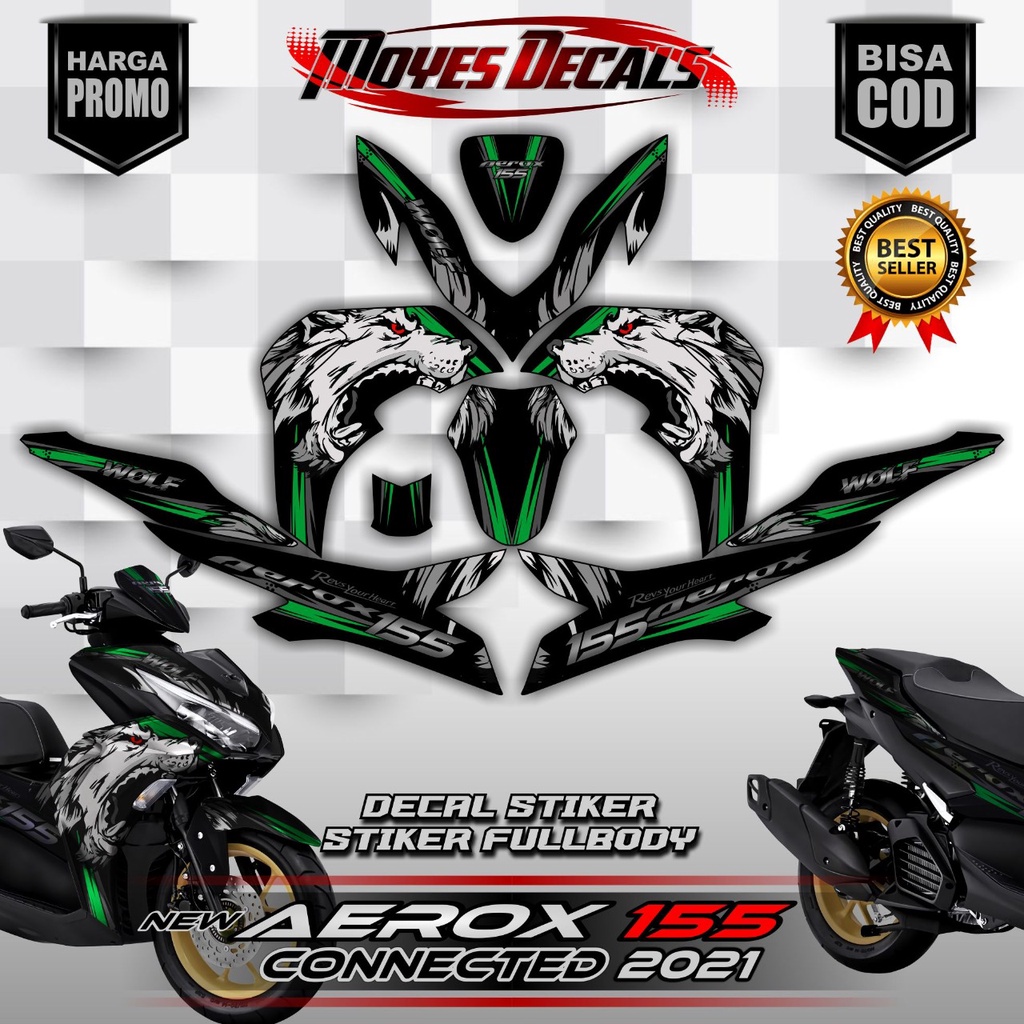 STICKER DECAL MOTOR NEW AEROX 155 FULL BODY SRIGALA VARIASI BODY MOTOR AEROX 155