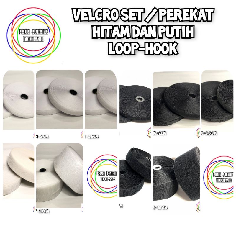 

Velcro Set / Perekat Hitam dan Putih ( halus - kasar )-meteran