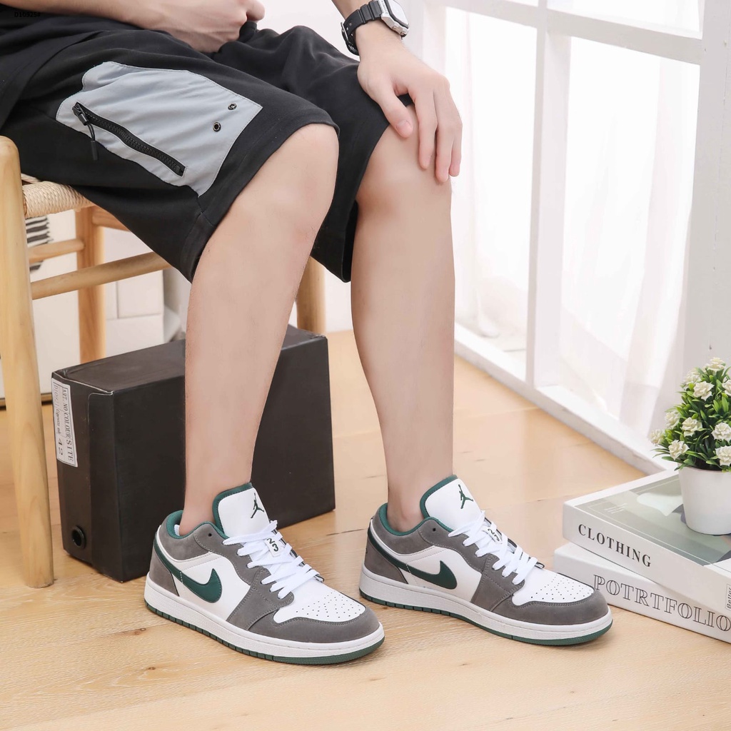 NK  AJ 1 Low Leather With Rubber Women Men Sneakers couple D10924 d10925