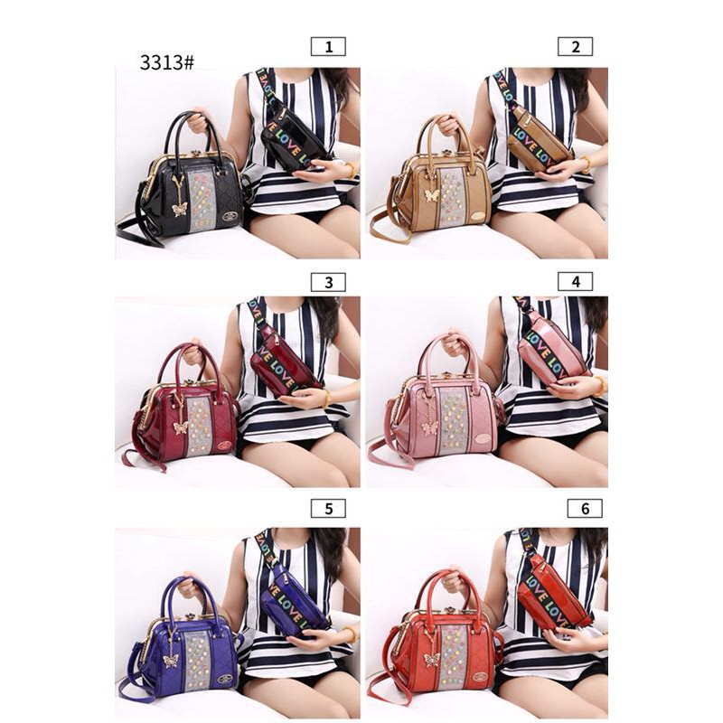 Coach Behel Swarovski 3313 DEN( set waist bag )TAS BEHEL TAS BRANDED WANITA HAND BAG WANITA SLEMPANG