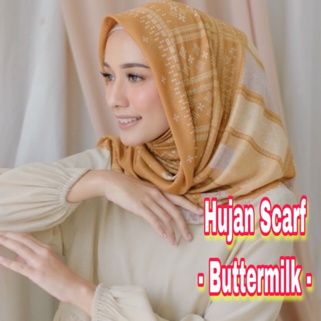 (READY/SIAP KIRIM) HUJAN SCARF VANILLA HIJAB ( BUTTERMILK )