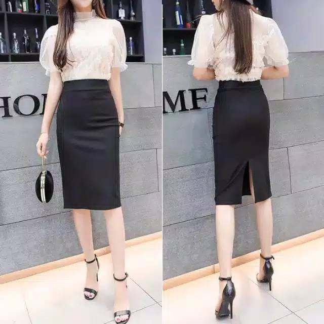 ROK SPAN PENDEK fashion kantor muat untuk ukuran Size M L XL code 256