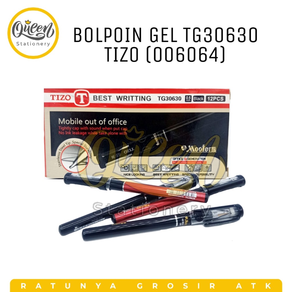 

BOLPOIN GEL TG30630 TIZO /BOLPEN 0.5 TIZO /PULPEN HITAM/PENA/PEN (006064)