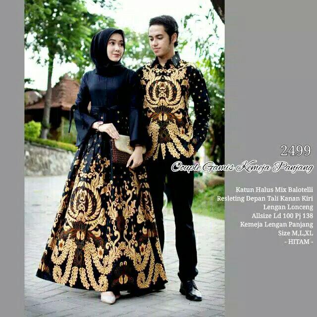 (promo Lebaran) Maura Couple - Sania Ruffle Batik Couple Ori Ndoro Jowi Dnt Garansi Termurah Shopee-