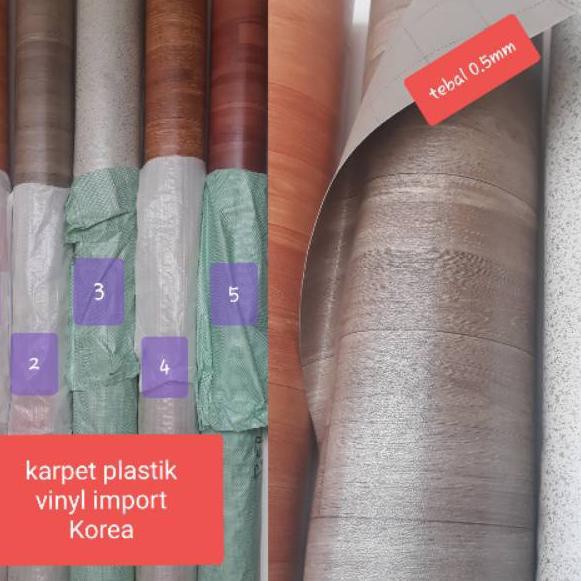 Recommended KARPET PLASTIK /KARPET LANTAI VINYL PLASTIK TEBAL IMPORT ( KOREA ) LEBAR 2m TEBAL 0.5mm,