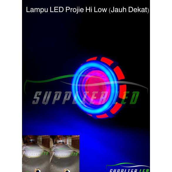 Lampu LED Projie Motor Mobil Hi Low Jauh Dekat Double AE DE RBR