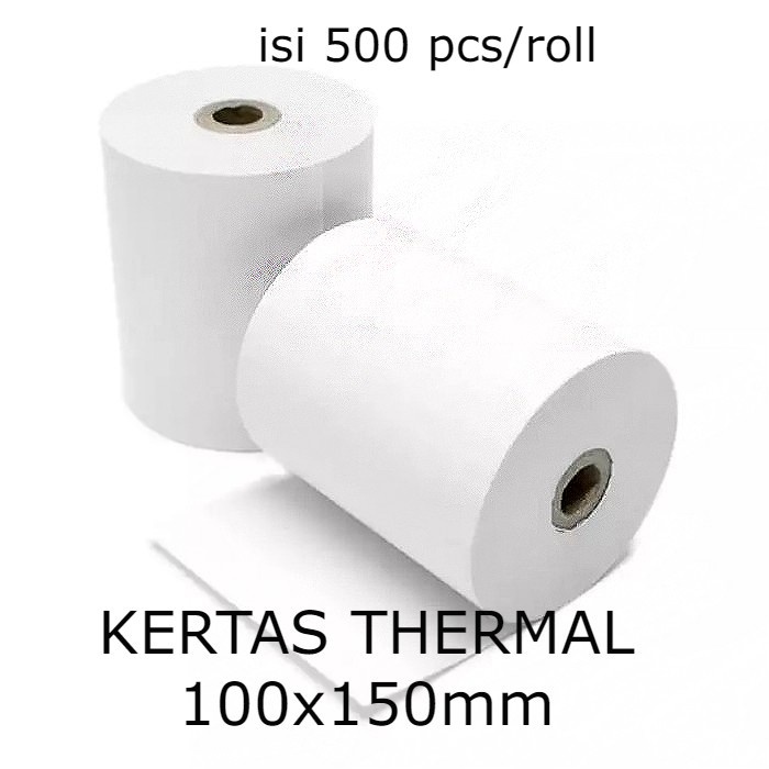 KERTAS THERMAL100x150mm / Thermal Label 500 Pcs - MODEL ROLL