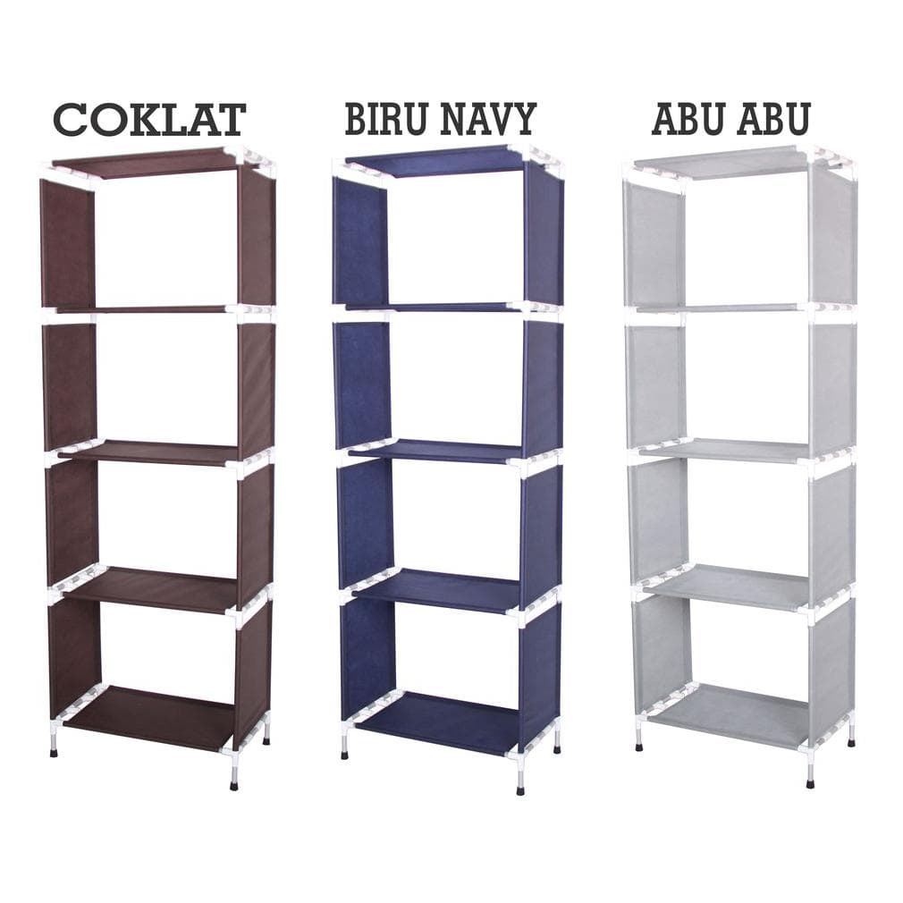 RESI Rak Buku Portable Aluminium Rak Serbaguna 5 Lapis M428