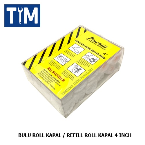 PINEHILL Refill Kuas Rol Kapal 4 INCH ( BULU ) / Isi Ulang Roll Kapal ( HARGA ECERAN )