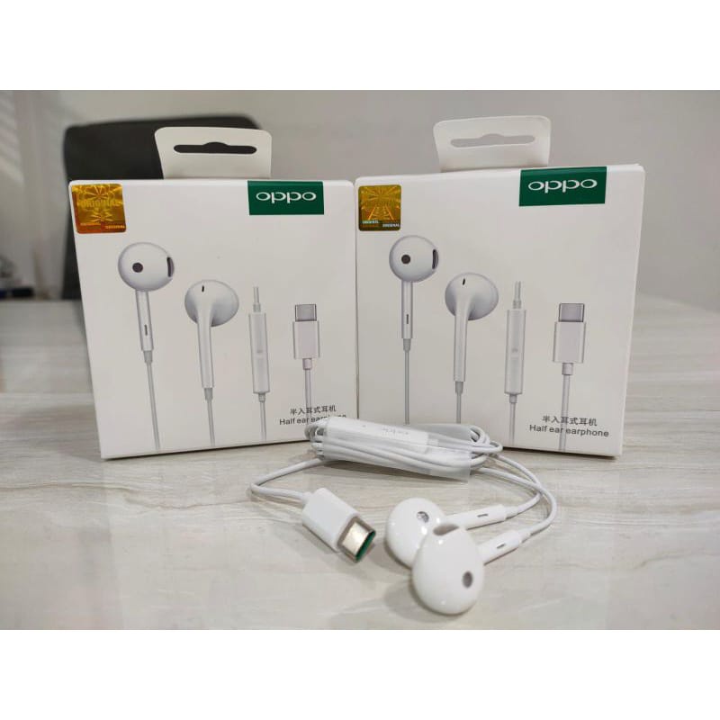 [SO] Hf Handsfree Headset Oppo Type-C Original 100% Stereo Earphone