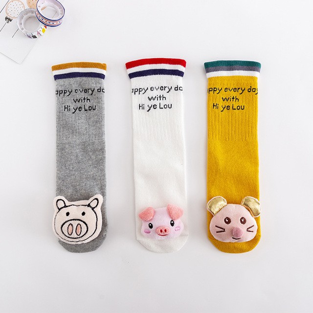 LittleAaron CHIKI ANIMAL Kaos Kaki Bayi Anak Laki Laki Perempuan Import Bahan Berkualitas newborn - 24 Bulan