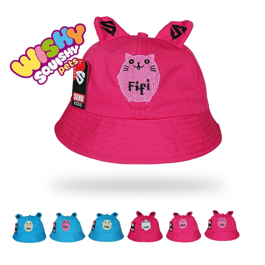 Topi bucket Anak terbaru karakter squishy pats