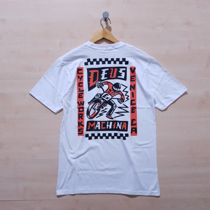 KAOS T SHIRT DEUS EX MACHINA CYCLEWORK TEE WHITE - M