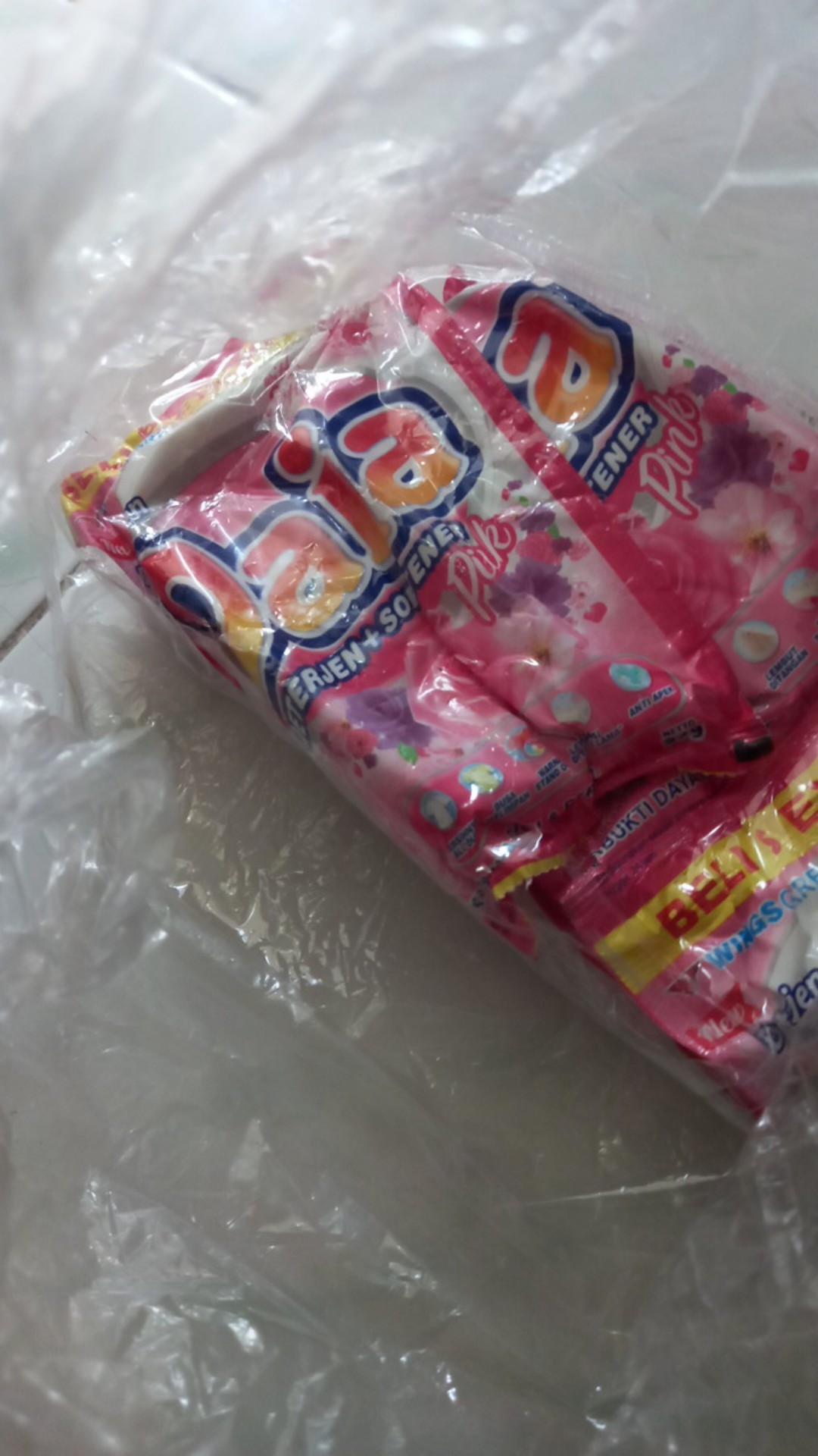Detergen Daia 1 Renceng 6 Sachet Bungkus Pcs Bks Putih Pink Merah 57gr