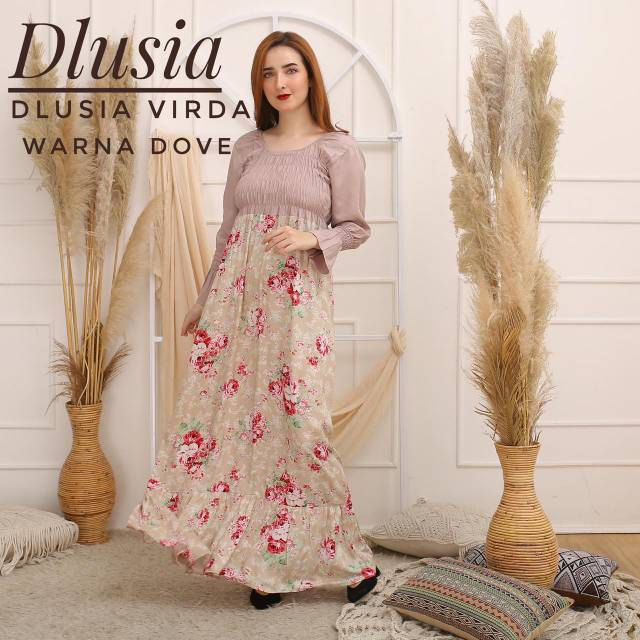 Daster Arab DLUSIA VIRDA Dress Rayon Smoke