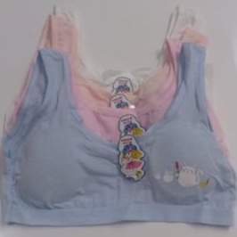 Miniset anak perempuan remaja dewasa bra bh anak perempuan katun step 3  halus lembut model sport Hanmanli