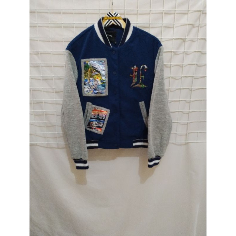 jaket varsity evisu second original