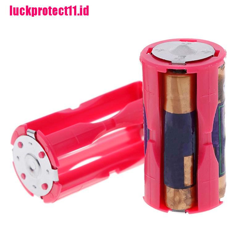 (LUCK11) Kotak Case Holder Adapter Konverter Baterai Paralel 4 AAA Ke C