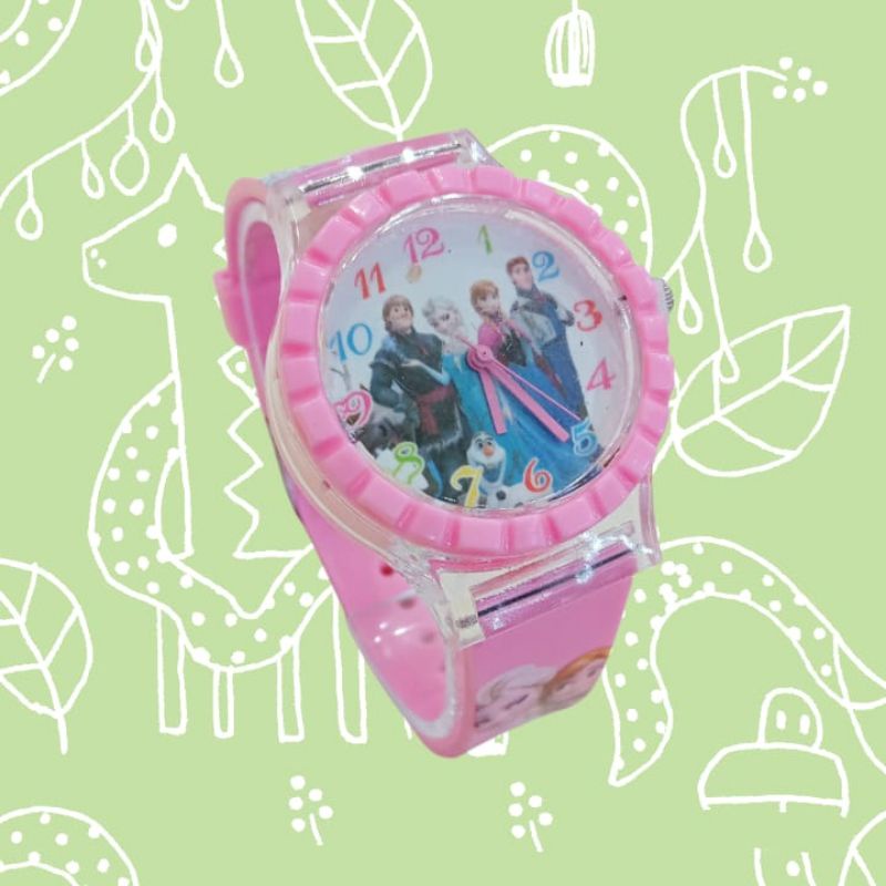 Jam tangan anak Frozen Analog / jam tangan wanita anak frozen rubber analog