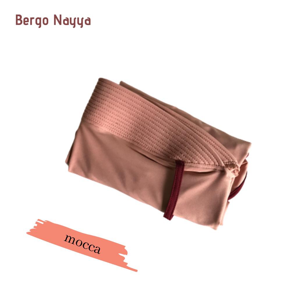 BERGO MARYAM PET TALI / HIJAB INSTAN NAYYA JERSEY-MOCCA